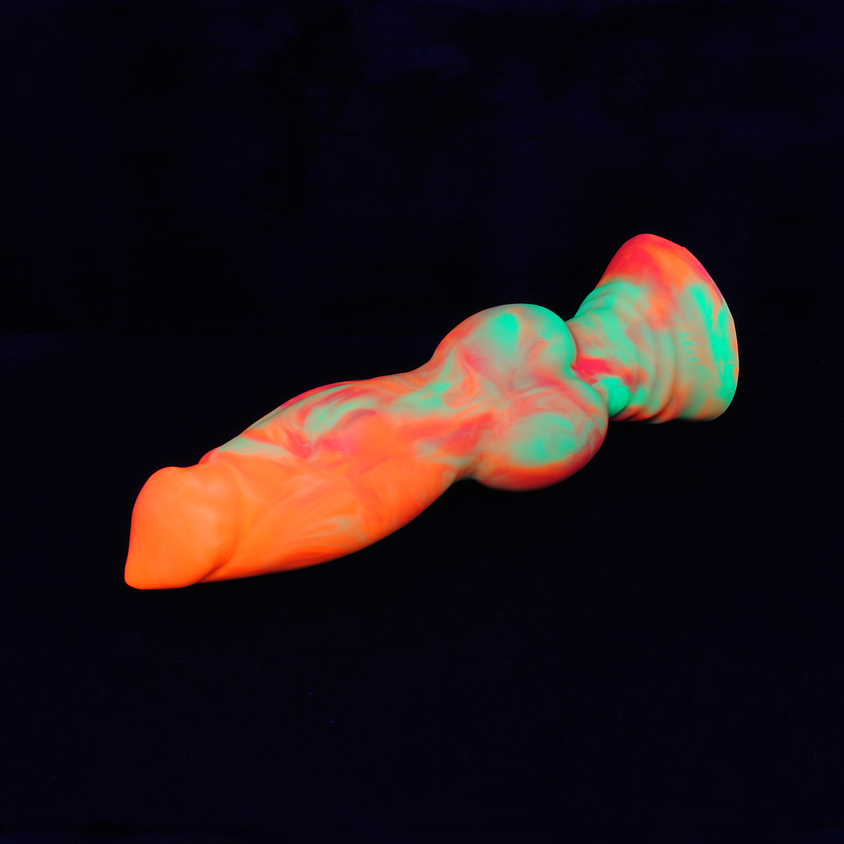 Gode Mundir - Le loup fantastique orange et vert UV - 3XL