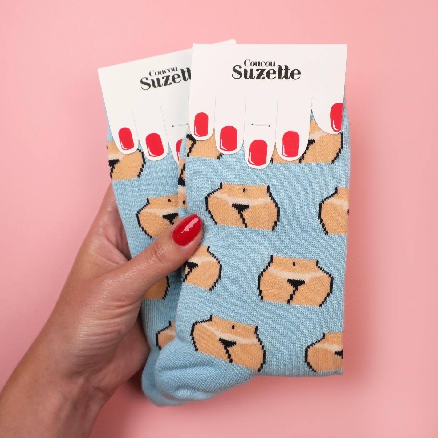 Chaussettes Coucou Suzette Vulve - Blanches