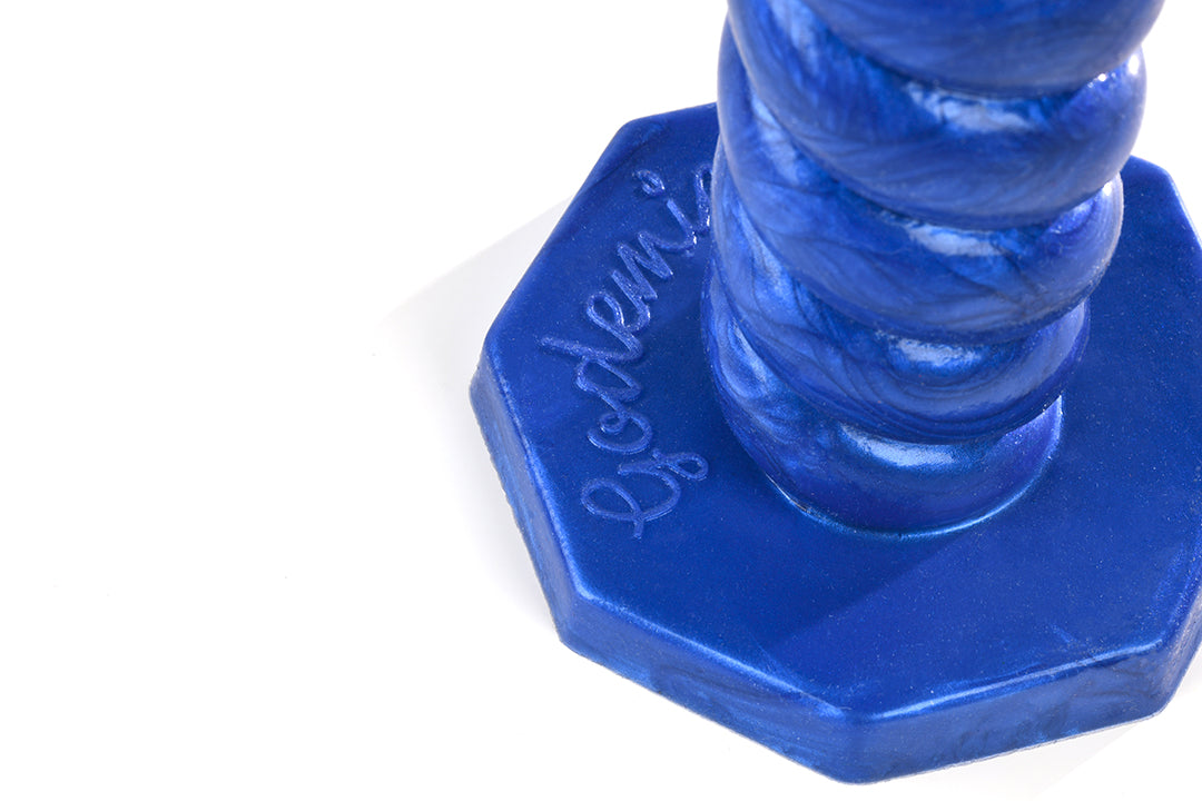 Gode texturé Skrue Bleu perlé - Godemiche Silicone