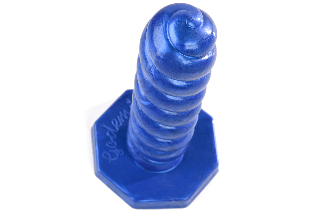 Gode texturé Skrue Bleu perlé - Godemiche Silicone
