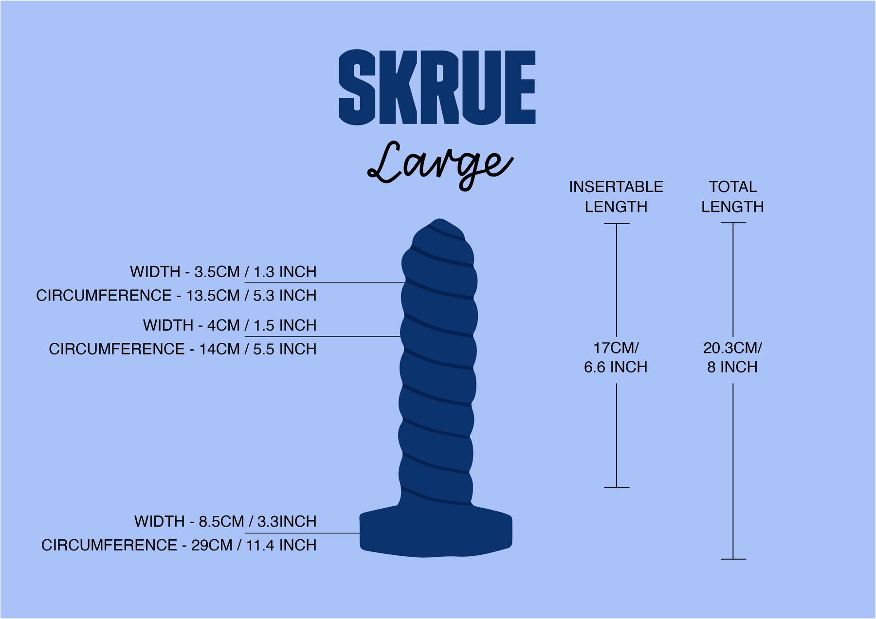 Gode texturé Skrue Bleu perlé - Godemiche Silicone