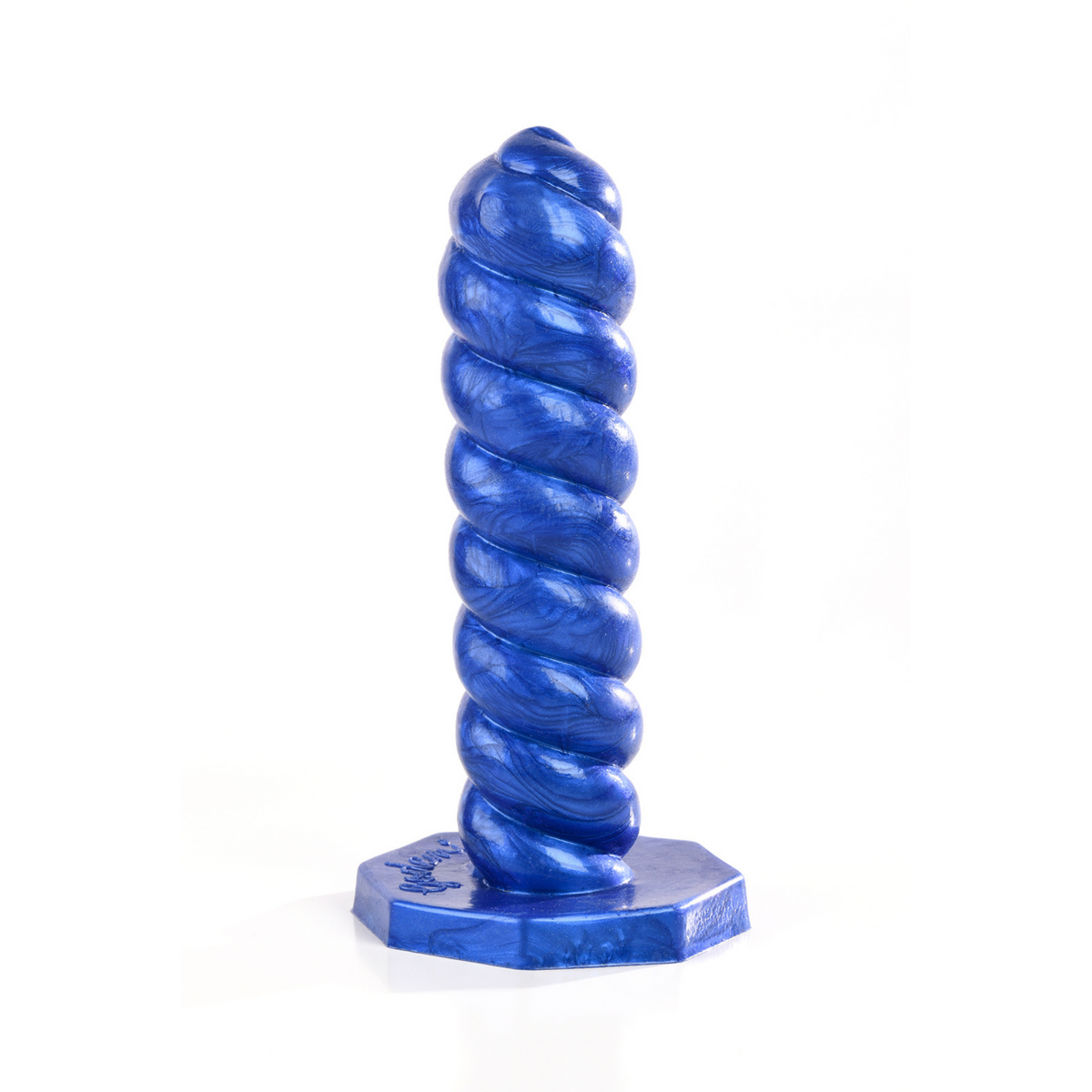 Gode texturé Skrue Bleu perlé - Godemiche Silicone