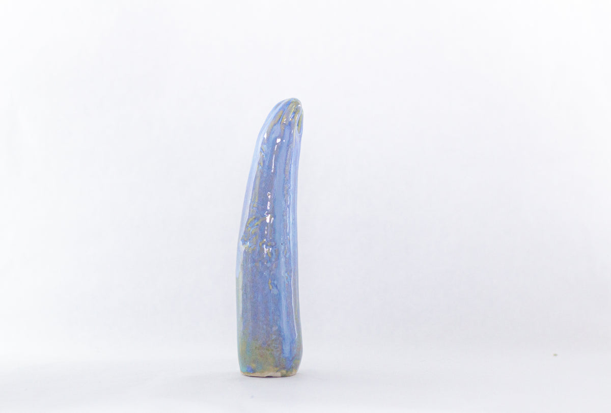 Gode en céramique - La courgette bleu lavande de La Mère Michet